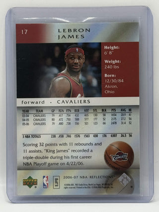 2006-07 Upper Deck Reflections LeBron James - No. 17