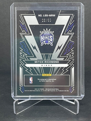 2021-22 Panini Obsidian Lightning Strike Mitch Richmond Orange Etch Auto 26/50