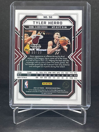 2021-22 Panini Obsidian Tyler Herro Purple Electric Etch 95/99