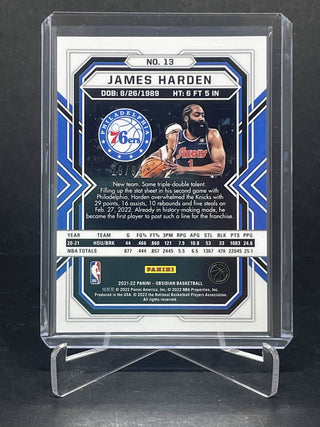 2021-22 Panini Obsidian James Harden Red Yellow Green 29/99