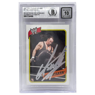 2007 Topps Heritage III WWE The Undertaker (Beckett Witnessed Authentic Autograph BGS 10)