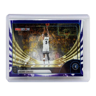 2025-26 Topps Hoops Highlights Anthony Edwards Purple 27/99