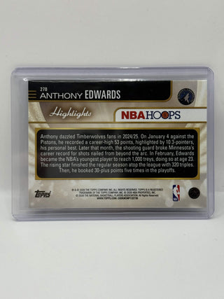 2025-26 Topps Hoops Highlights Anthony Edwards Purple 27/99