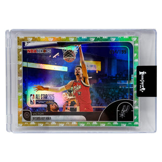 2025-26 Topps Hoops Victor Wembanyama Rainbow Gold/Green 054/199