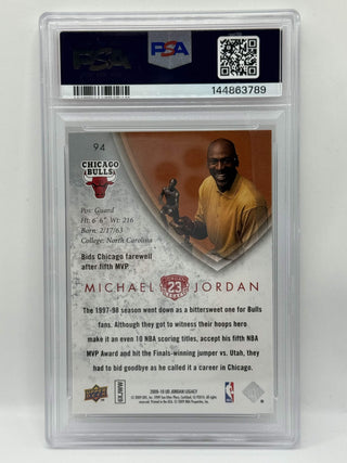 2009-10 UD Jordan Legacy Michael Jordan Gold PSA Gem Mint 10