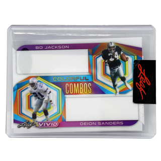 2025 Leaf Vivid Colorful Combos Bo Jackson/Deion Sanders 1/1
