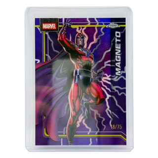 2026 Topps Chrome Marvel Magneto Purple Lightning 18/75