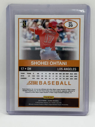 2019 Panini Score Baseball Shohei Ohtani Big Head - No. 20