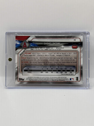 2018 Topps Bowman Shohei Ohtani Rookie #49