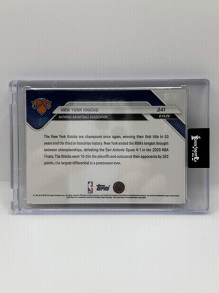 2025-26 Topps NOW New York Knicks Capture 1st NBA Championship Since 1973 #341