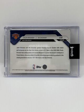 2025-26 Topps NOW Jalen Brunson/OG Anunoby 1st Pair Of Knicks Teammates To Score 30+ Each In Finals Game #338