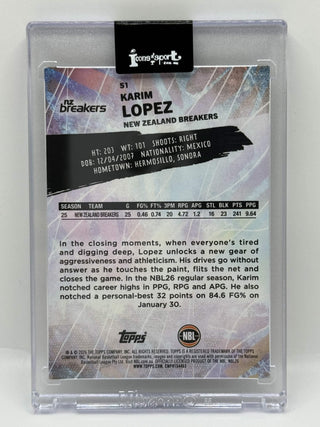 2025-26 Topps NBL Karim Lopez Gold 22/50