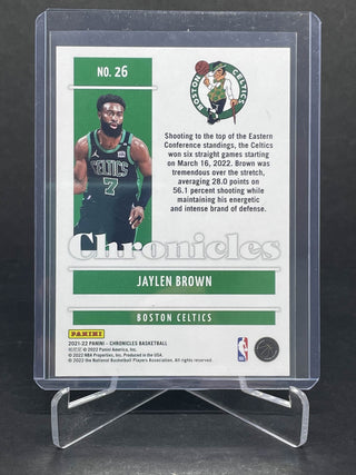 2021-22 Panini Chronicles Jaylen Brown Boston Celtics 05/49