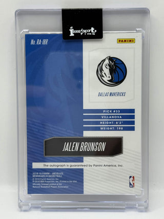 2018-19 Panini Absolute Memorabilia Jalen Brunson Rookie Auto 021/125