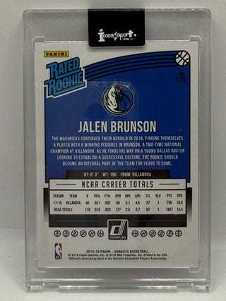2018-19 Panini Donruss Rated Rookie Jalen Brunson - No. 179