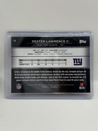 2025 Topps Chrome Black Dexter Lawrence II Gold #75
