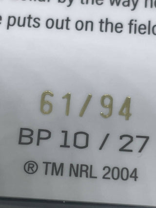 2024 NRL Elite Tom Dearden North Queensland Cowboys Townsend Breakout Player Pick BP 10/27 L/Ed 61/94