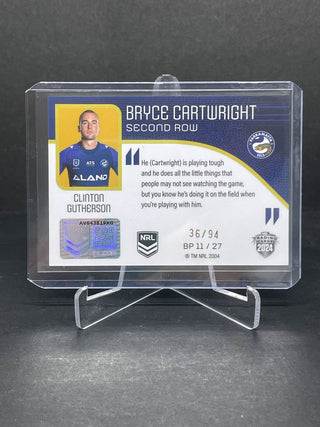 2024 NRL Elite Bryce Cartwright Parramatta Eels Breakout Player Pick Gutherson BP 11/27 L/Ed 36/94