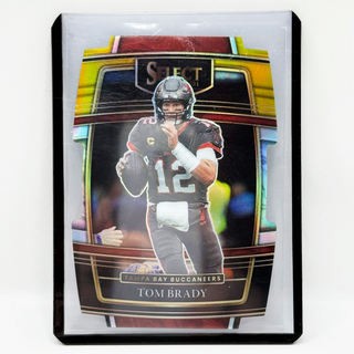 2021 Panini Select Tom Brady Black/Gold Die-Cut Prizm - No. 1