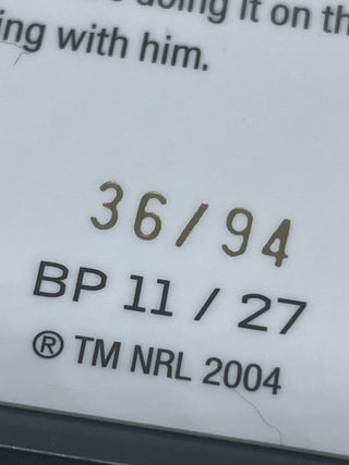 2024 NRL Elite Bryce Cartwright Parramatta Eels Breakout Player Pick Gutherson BP 11/27 L/Ed 36/94