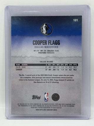 2025-26 Topps Signature Class Cooper Flagg Base #101