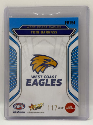2022 Select AFL Tom Burrass Arctic Blue Fractured 117/190