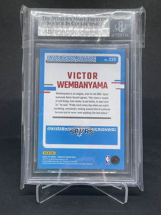 2023-24 Donruss Choice Gold Rated Rookie Victor Wembanyama 05/10 BGS 9 Mint