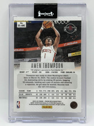 2023-24 Panini Prizm Deca Amen Thompson Rookie Auto #DS-AME