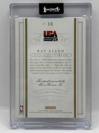 2014-15 Panini Flawless Ray Allen USA Basketball On-Card Auto Gold 11/25