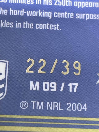 2024 NRL Elite Dane Gagai Newcastle Knights 2024 Elite Milestones Case Card M 09/17 L/Ed 22/39