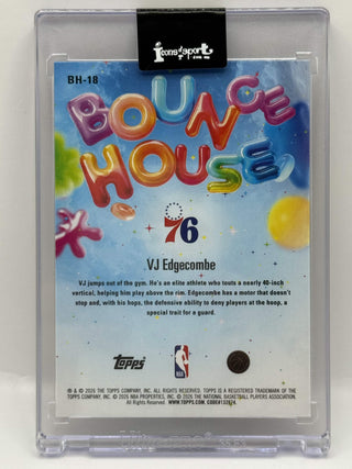 2025-26 Topps Hoops VJ Edgecombe Bounce House Rookie #BH-18