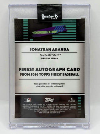 2026 Topps Finest Jonathan Aranda Orange Refractor Auto 24/25