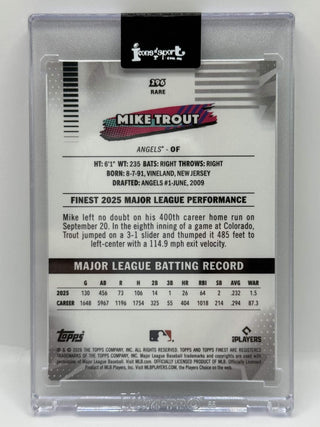 2026 Topps Finest Mike Trout Green Refractor 12/99
