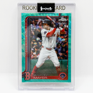 2025 Topps Chrome Marcelo Mayer Aqua Raywave RC 062/199