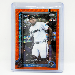 2025 Topps Chrome Agustín Ramirez Orange Geometric Refractor RC 10/25