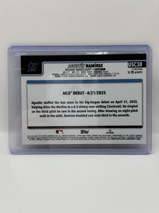 2025 Topps Chrome Agustín Ramirez Orange Geometric Refractor RC 10/25