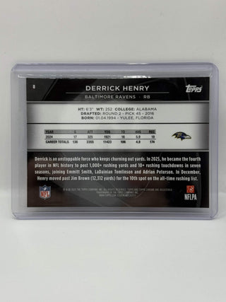 2025 Topps Chrome Black Derrick Henry Blue 070/150