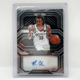 2020-21 Panini Prizm Penmanship Nicolas Claxton Auto #PE-NCL