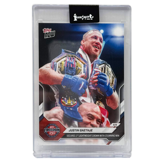 2025 Topps NOW UFC Freedom 250 Justin Gaethje Secures 1st Lightweight Crown With Stunning Win #18