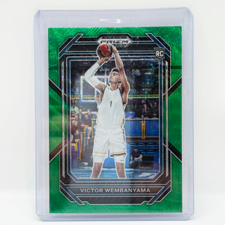 2023 Panini Prizm Draft Picks Victor Wembanyama Green Wave - No. 2