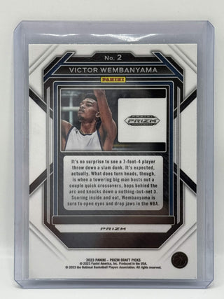 2023 Panini Prizm Draft Picks Victor Wembanyama Green Wave - No. 2