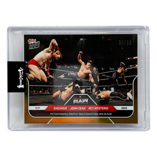 2025 Topps NOW 'Fifteen Knuckle Shuffle' Seals Cenas Final Win On RAW #127