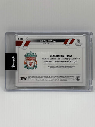 2022-23 Topps UEFA Club Competitions Darwin Núñez Auto #A-DN