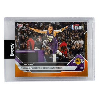 2025-26 Topps NOW Luka Doncic 43 Points, Q1 Dominance Secures Knockout Round Birth Gold Foil 03/25