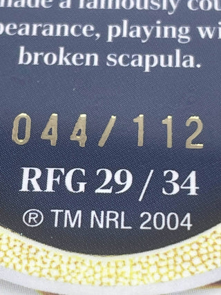 2024 NRL Elite Sydney Roosters Reflections Gold RFG 29/34 L/Ed 044/112