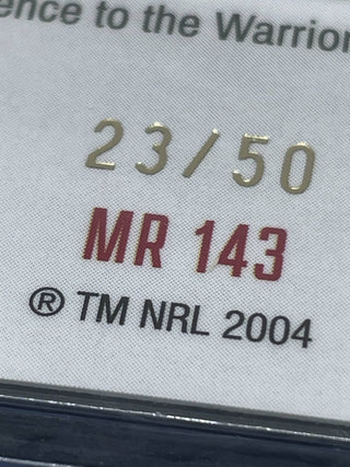 2024 NRL Elite Roger Tuivasa-Sheck New Zealand Warriors Mojo Ruby MR 143 L/Ed 23/50