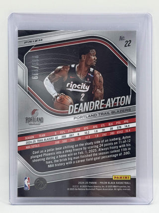 2024-25 Panini Prizm Black Deandre Ayton Blue Prizm 111/199