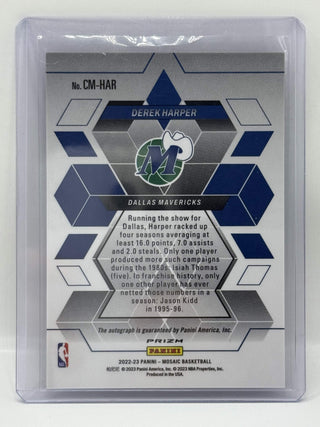 2022-23 Panini Mosaic Derek Harper Mosaic Collage Choice Auto #CM-HAR