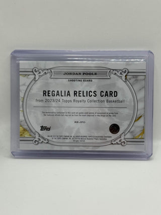 2023-24 Topps Royalty Collection Jordan Poole Regalia Relic 77/99
