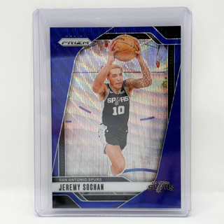 2024-25 Panini Prizm Jeremy Sochan Blue Wave Prizm 054/125